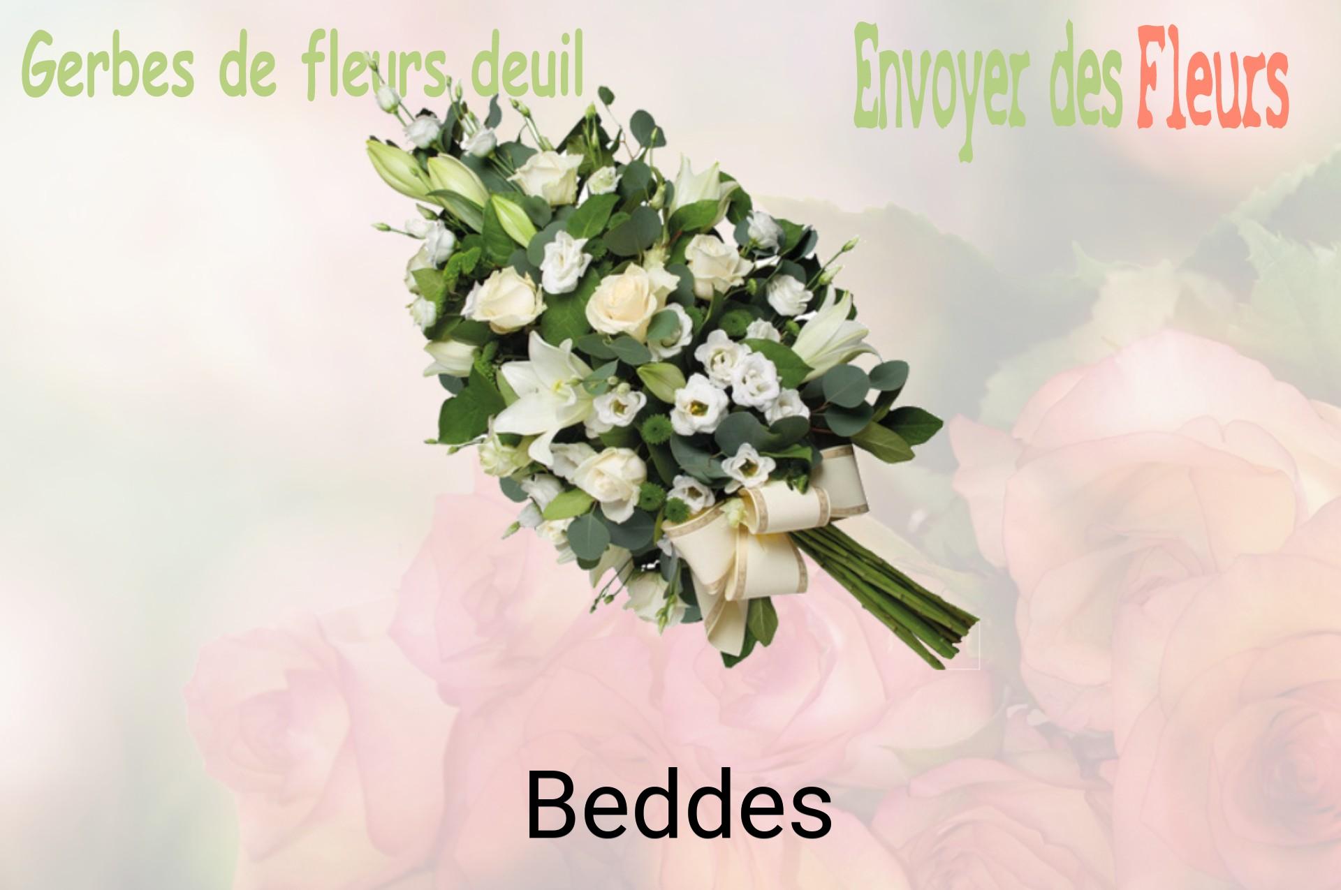 Gerbe de fleurs de deuil livrée à Beddes